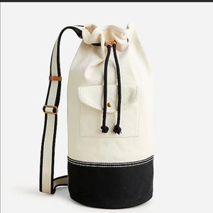 NWT - J.Crew Montauk Sling Backpack - Color: Natural Black